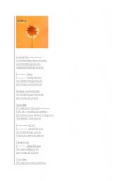English Worksheet: Yellow - Cold Play