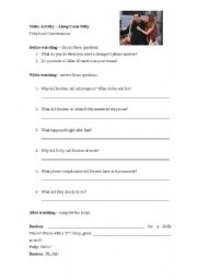 English Worksheet: Telephone conversation Along Came Polly