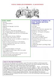 English Worksheet: School crimes and punishments