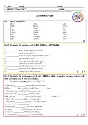 Grammar Test_Plurals and so on)))