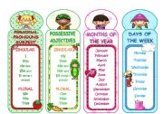 English Worksheet: BOOKMARKS (3 pages)