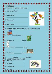 English worksheet: Aquiz for young learners