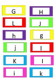 English worksheet: alphabets and singular/plural(G - L)