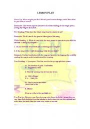 English worksheet: Lesson plan based on R.E.M.s song