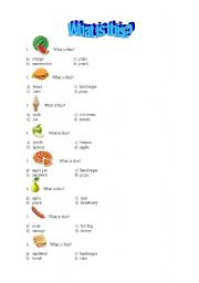 English worksheet: Food test