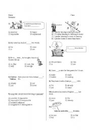 English worksheet: Multiple Choice Test