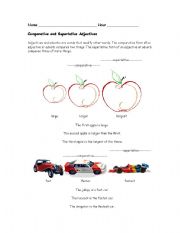 English worksheet: Superlative and Comparatives Adjectives and Adverbs