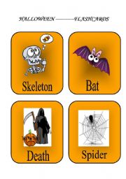 English Worksheet: FLASHCARDS--------HALLOWEEN (PART 4)