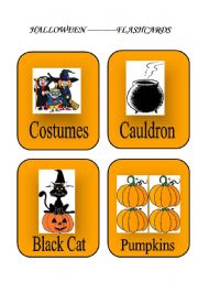 English Worksheet: FLASHCARDS------HALLOWEEN (PART 5)