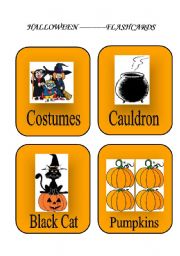 English Worksheet: FLASHCARDS------HALLOWEEN (PART 5)