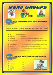 Word Groups/Prepositions - Vocabulary Exercise (Key Included)