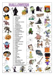 English Worksheet: HALLOWEEN