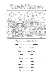 English Worksheet: THERE IS / THERE ARE