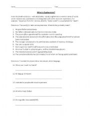 English Worksheet: Euphemism