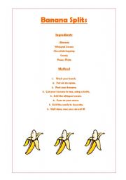 English worksheet: Banana Splits
