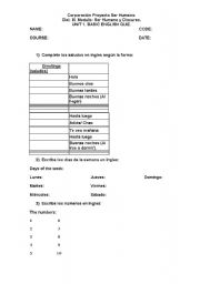 English worksheet: Basic english quiz.