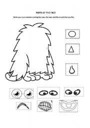 English Worksheet: Parts of the face