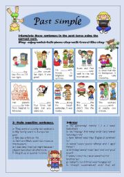 English Worksheet: Past simple- past of to be