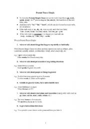 English Worksheet: present tense simple