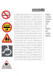 English worksheet: communication symbols