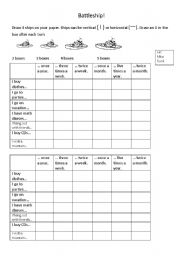 English Worksheet: Battleships