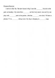 English Worksheet: Pronoun Exercise