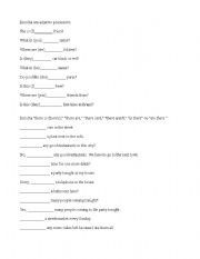 English Worksheet: There is There isnt