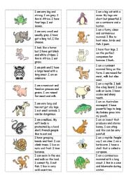 English Worksheet: Animals dominoes