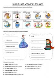 English Worksheet: SIMPLE PAST FOR KIDS