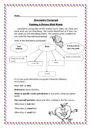 English Worksheet: How to Write Descriptive Paragraph