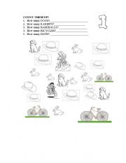 English worksheet: Count them up!