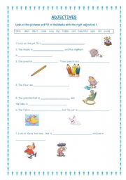 English worksheet: Adjectives