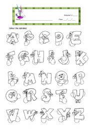 English Worksheet: My ABC