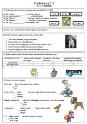 English Worksheet: simple past practical work