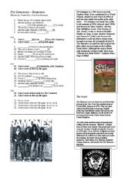 English Worksheet: Pet Sematary - Ramones 