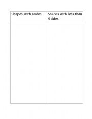 English worksheet: sorting