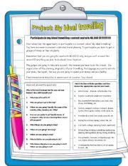 English Worksheet: PLanning Your Ideal Travelling