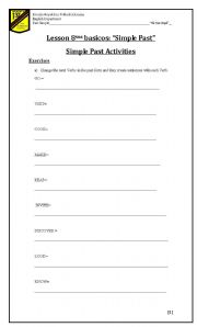 English worksheet: Past Simple