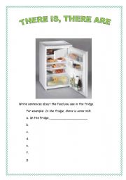 English Worksheet: there is, there are