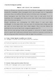 English Worksheet: English written test