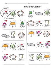 English Worksheet: Weather listening exercise