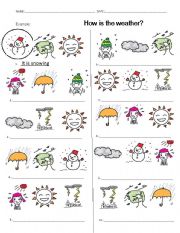 English Worksheet: Weather listening exercise
