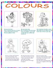 English Worksheet: Colours