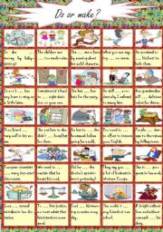 English Worksheet: DO or MAKE?
