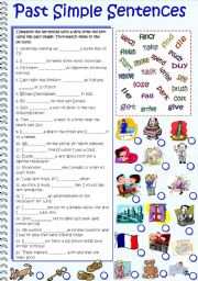 English Worksheet: Past Simple Sentences