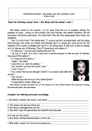 English Worksheet: Mrs Bixby and the colones coat by Roald Dahl