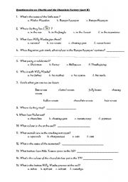 Questionnaire on Charlie and the Chocolate Factory (film)