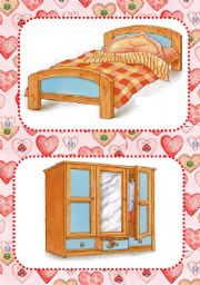 BEDROOM FURNITURE FLASH CARDS