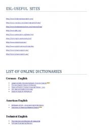 USEFUL ESL SITES