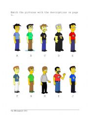 English Worksheet: Simpsons Characters